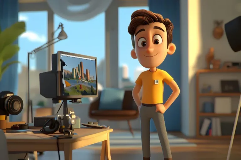 A motion graphics workspace