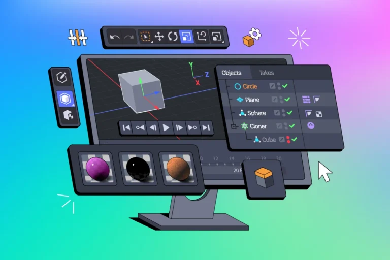 A VFX artist at a workstation